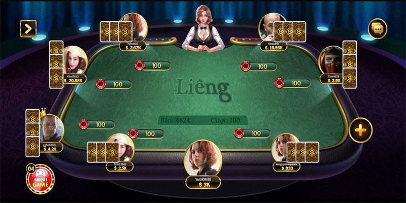 Diễn biến trong 1 lượt đấu của game Liêng