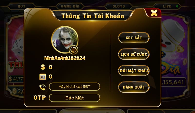 Mở tài khoản hội viên bằng dữ liệu cá nhân mới đăng ký lần đầu